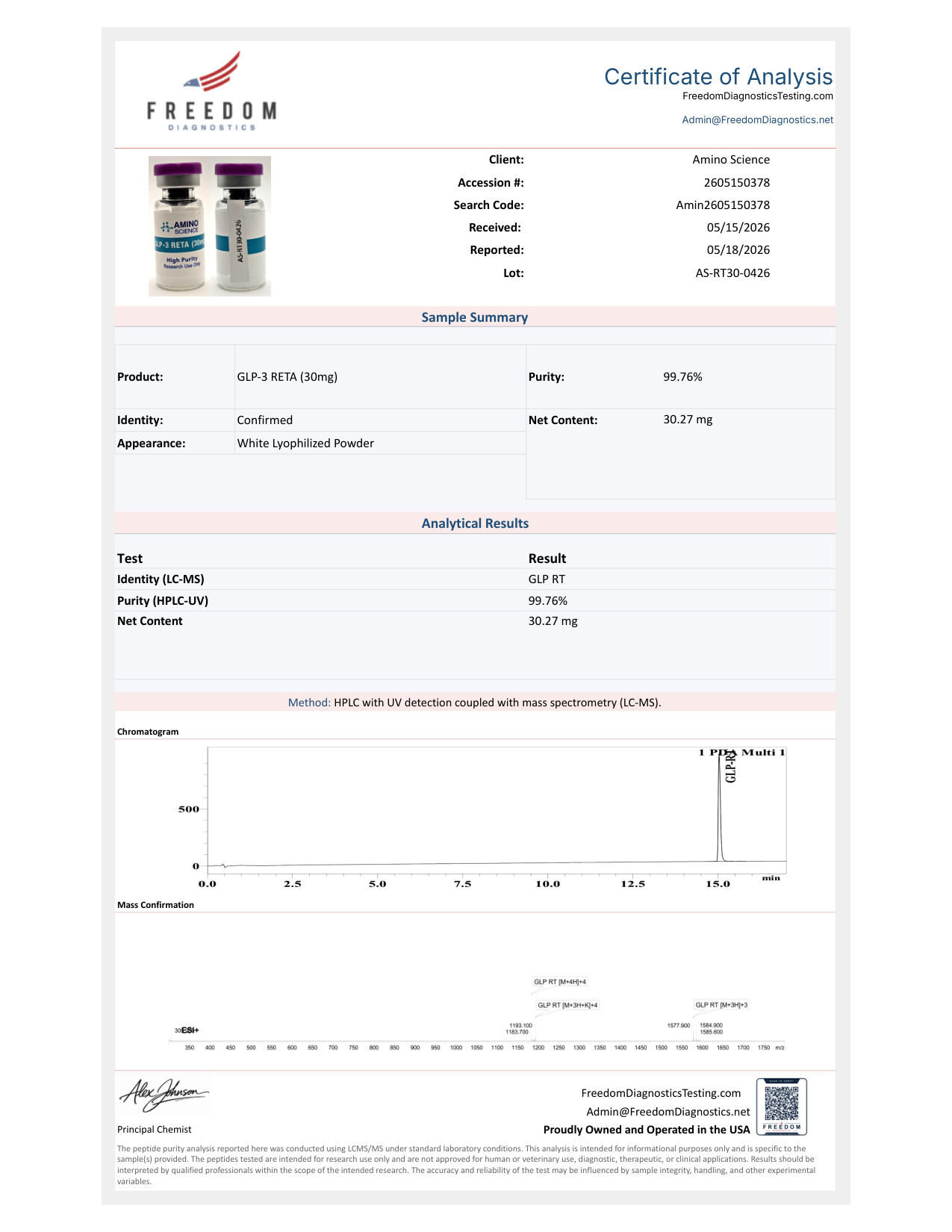 COA 30mg